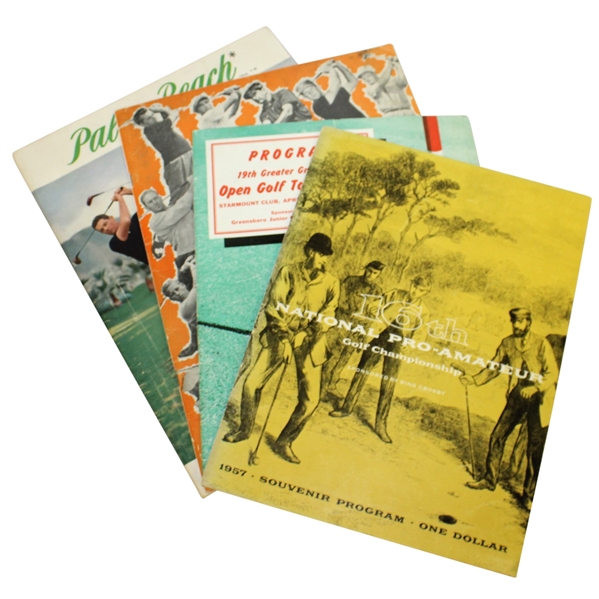 Four 1950s Tournament Programs - Palm Beach, National Pro-Am, Kansas City, & Greater Greensboro