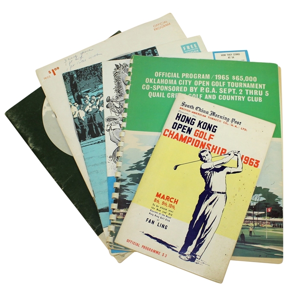 Six 1960s Tournament Programs - Colonial, Hong Kong Open, Oklahoma City, & others