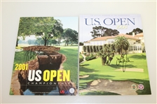 Five US Open Programs Signed by Winners Jones, Pavin, Goosen, Janzen, & Glover JSA ALOA