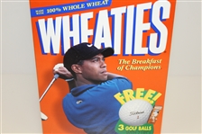 Tiger Woods Commemorative Grand Slam Wheaties Cereal Box with Two Others
