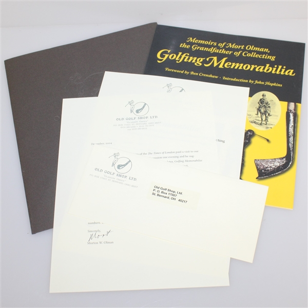 'Golfing Memorabilia' - Memoirs of Mort Olman Ltd Ed 75/75 Book Signed by Olman