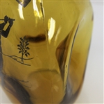 Classic Post-Swing Silver-Plate Golfer on Glass Rye Bottle - No Stopper