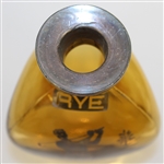 Classic Post-Swing Silver-Plate Golfer on Glass Rye Bottle - No Stopper