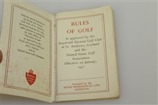 Three R&A and USGA 'Rules of Golf' Booklets - 1920, 1952, & 1954