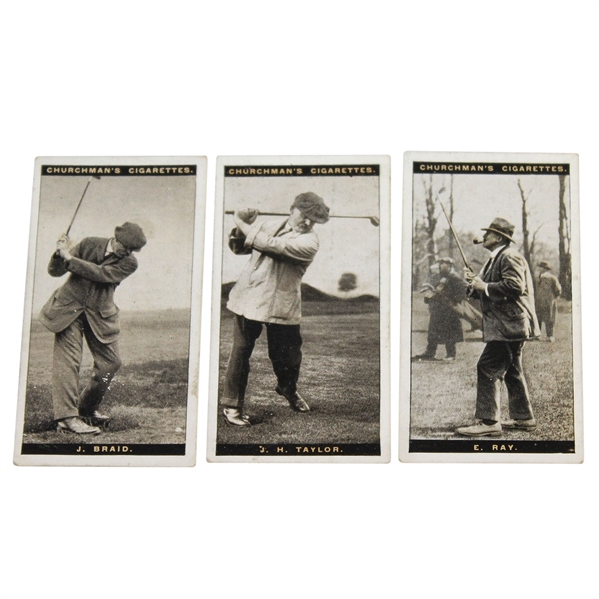 James Braid, Ted Ray, & J.H. Taylor Famous Golfers Churchmans Cigarettes - Series of 50