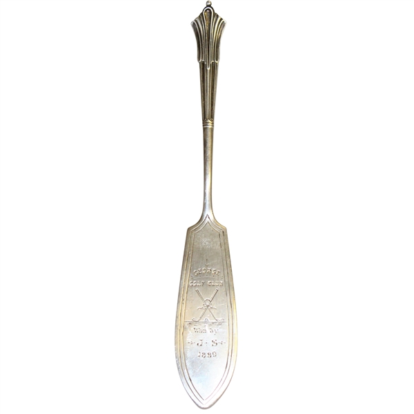 1889 George Golf Club Sterling Silver Knife Trophy Won by J&S