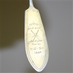1889 George Golf Club Sterling Silver Knife Trophy Won by J&S