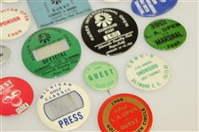 Sixteen Miscellaneous Badges - Walter Hagen Factory, Guest, Officials, Clubhouse, Staff, & others