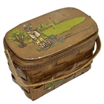 Golf Themed Wicker Basket