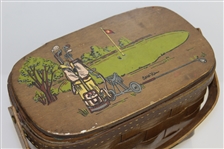 Golf Themed Wicker Basket