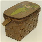 Golf Themed Wicker Basket