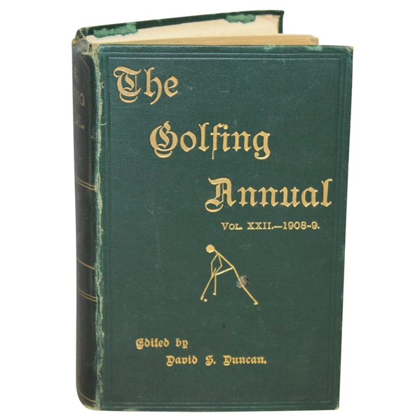 'The Golfing Annual Vol. XXII 1908-09' Book by David S. Duncan - John Roth Collection