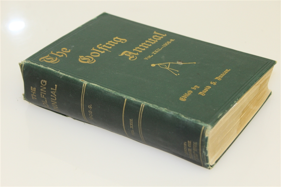 'The Golfing Annual Vol. XXII 1908-09' Book by David S. Duncan - John Roth Collection