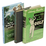 Three Signed Golf Books - Johnny Revolta, Chandler Harper, & Ken Venturi - Roth Collection JSA ALOA