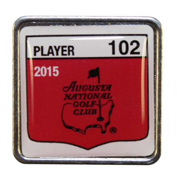Bob Goalbys 2015 Masters Tournament Contestant Badge #102 - Jordan Spieth Winner