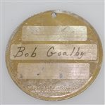 Bob Goalby's 1975 Masters Tournament Contestant Bag Tag - Jack Nicklaus Winner