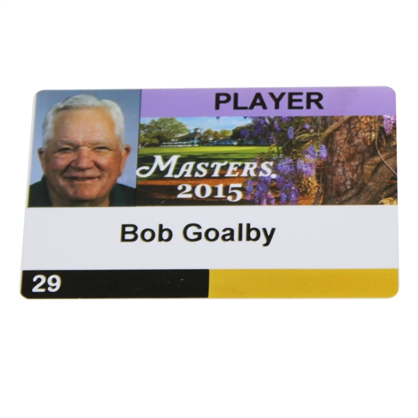 Bob Goalbys 2015 Masters Player ID Badge #29 - Jordan Spieth Winner