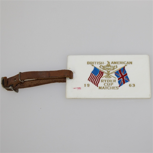 Bob Goalby's 1963 Ryder Cup Matches at East Lake CC USA Team Member Bag Tag