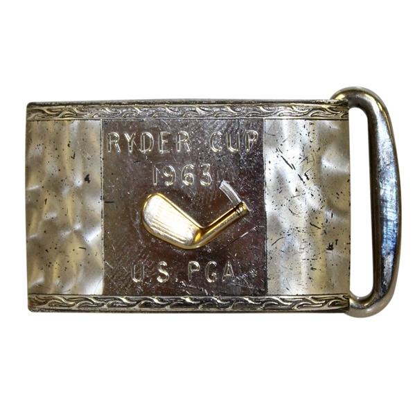 Bob Goalbys 1963 Ryder Cup Matches at East Lake United States Team Member Sterling Belt Buckle