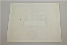 Bob Goalby's Personal 1968 PGA of America Class A Membership Certificate