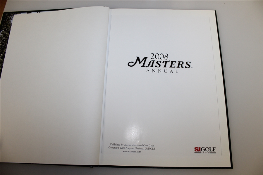 Bob Goalby's Personal 2008 Masters Tournament Annual