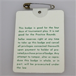 1982 Masters Badge, Par 3 Ticket, Daily Ticket, Spectator Guide, & Thurs-Sun Pairing Sheets with Par 3