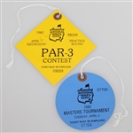 1982 Masters Badge, Par 3 Ticket, Daily Ticket, Spectator Guide, & Thurs-Sun Pairing Sheets with Par 3