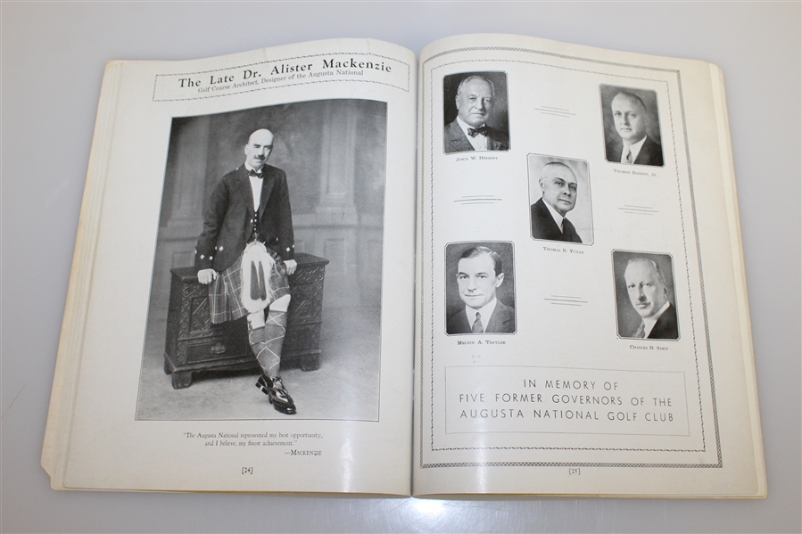 1935 Augusta National Invitational Program Signed by Winner Gene Sarazen - Rare JSA ALOA