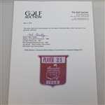 1968 Masters Champion Bob Goalby's Tournament Contestant Badge #21 - Significant Opportunity!