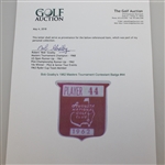 Bob Goalby's 1962 Masters Tournament Contestant Badge #44 - Arnold Palmer Winner