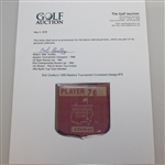 Bob Goalby's 1986 Masters Tournament Contestant Badge #76 - Jack Nicklaus 6th Masters Win