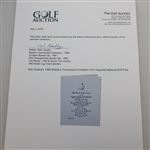 Bob Goalby's 1986 Masters Tournament Invitation from Augusta National Golf Club