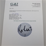 Bob Goalby's Personal Roberto de Vicenzo Signed Golf Ball JSA ALOA