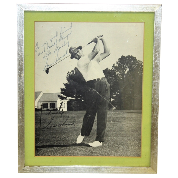 Bob Goalbys Personal Sam Snead Signed and Personalized Photo - Framed JSA ALOA