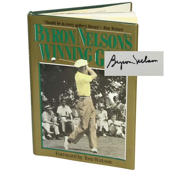 Byron Nelson Signed Winning Golf Book JSA ALOA