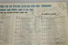 Multi-Signed 1963 Cleveland Open Pairing Sheet - Demaret, Palmer, Wall, Snead, & Others JSA ALOA