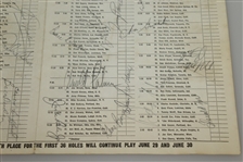 Multi-Signed 1963 Cleveland Open Pairing Sheet - Demaret, Palmer, Wall, Snead, & Others JSA ALOA