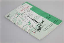 Arnold Palmer Signed 1962 Masters Tournament Spectator Guide JSA ALOA