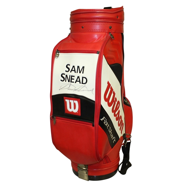 Sam Snead Signed Wilson FatShaft Full Size Red Golf Bag JSA ALOA
