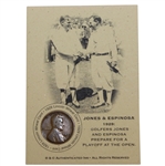 Bobby Jones & Espinosa 1929 Prepare for a Playoff at the Open Lincoln Wheat Penny Card