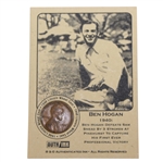 Ben Hogan 1940 Defeats Sam Snead to Capture First Victory Lincoln Wheat Penny Card
