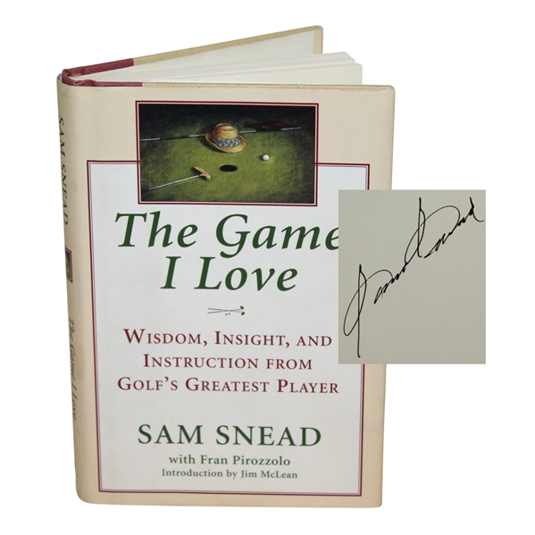 Sam Snead Signed The Game I Love Book JSA ALOA