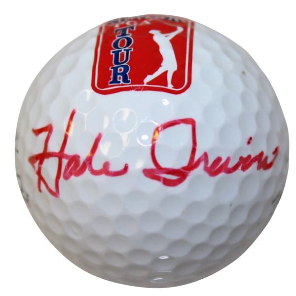 Hale Irwin Signed PGA Tour Logo Golf Ball - Signed in Red JSA ALOA