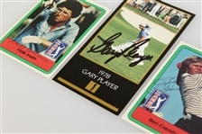 Gary Player, Hale Irwin, & Ben Crenshaw Signed Golf Cards JSA ALOA