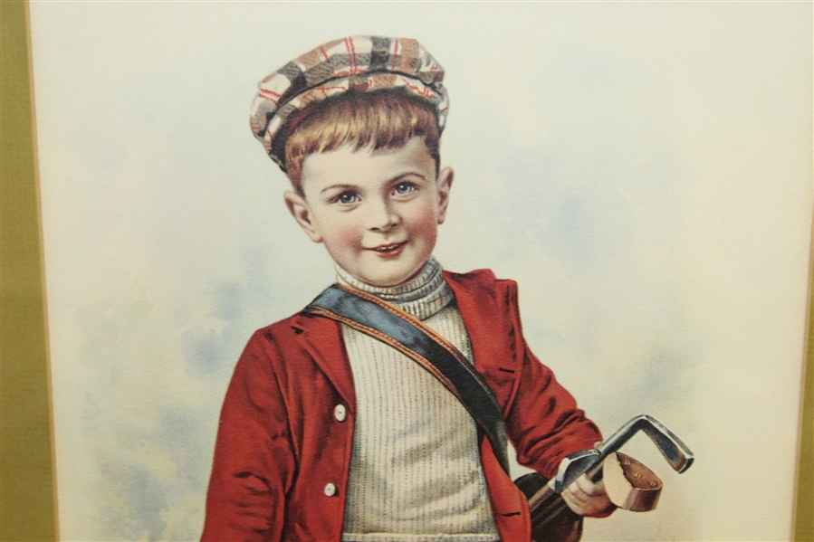 Undated & Unmarked 'Golf Boy' Print - Framed