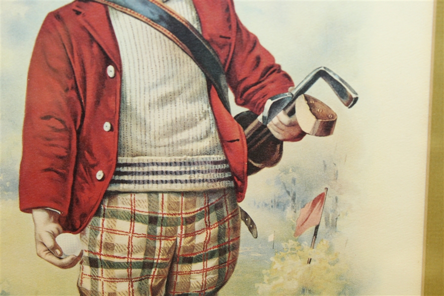 Undated & Unmarked 'Golf Boy' Print - Framed