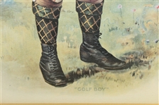 Undated & Unmarked 'Golf Boy' Print - Framed