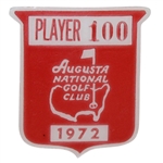 Bob Goalbys 1972 Masters Tournament Contestant Badge #100 - Jack Nicklaus Winner