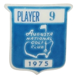 Bob Goalbys 1975 Masters Tournament Contestant Badge #9 - Jack Nicklaus Winner