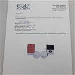 Bob Goalby's Personal Presidential Logo Golf Balls - Richard Nixon & Gerald Ford